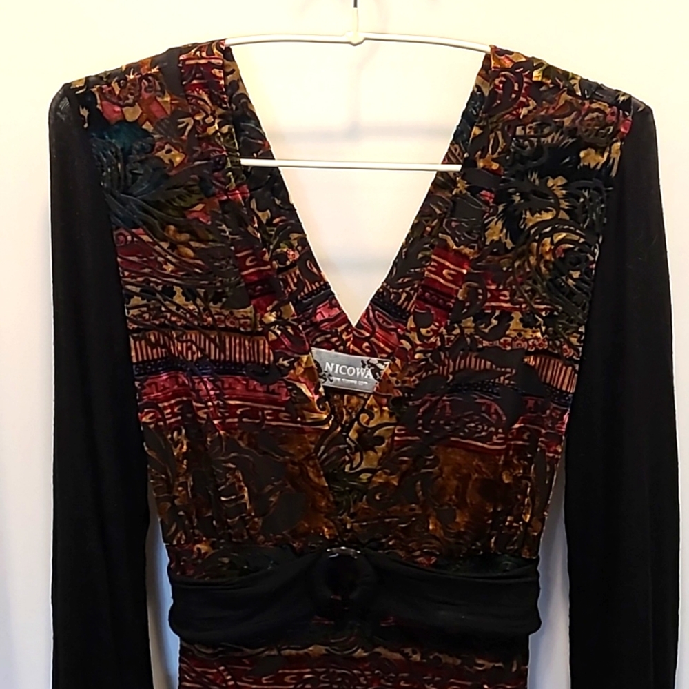 EUC Vintage s.8 Nicowa velvet tunic top